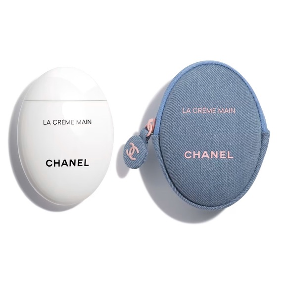CHANEL Other - CHANEL Denim Collection La Crème Main Limited Edition with Pouch, Bag, Ribbon